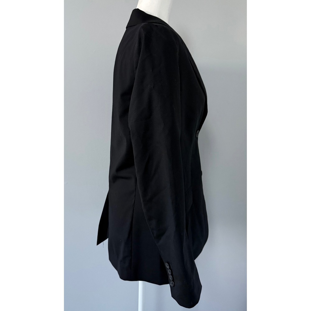 J. Crew Black Wool Blend Blazer Suit Jacket Size 6 Single Breasted Women - Picture 3 of 12